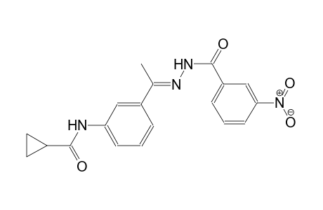 N-{3-[(1E)-N-(3-nitrobenzoyl)ethanehydrazonoyl]phenyl}cyclopropanecarboxamide