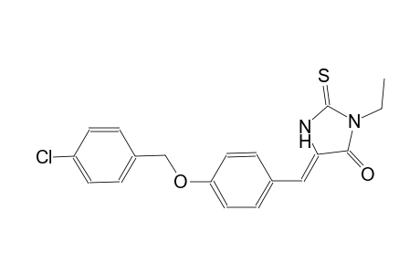 (5Z)-5-{4-[(4-chlorobenzyl)oxy]benzylidene}-3-ethyl-2-thioxo-4-imidazolidinone