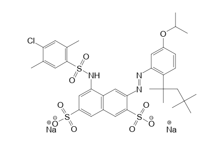 3,6-Naphthalenedisulfonic acid,[1-[(4-chloro-2,5-dimethylphenyl)sulfonyl]amino]-7-[2-isopropylpropyl-5-[(isopropyl)oxy]phenyl]azo]-, disodium salt