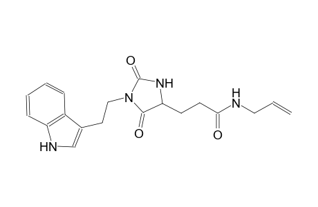 4-imidazolidinepropanamide, 1-[2-(1H-indol-3-yl)ethyl]-2,5-dioxo-N-(2-propenyl)-, (4S)-