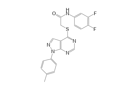 N-(3,4-difluorophenyl)-2-{[1-(4-methylphenyl)-1H-pyrazolo[3,4-d]pyrimidin-4-yl]sulfanyl}acetamide
