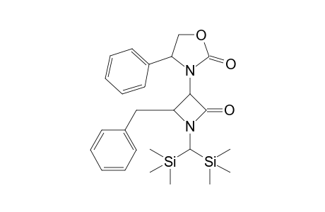 N-Bis(trimethylsilyl)methyl-2-benzyl-3-(2-oxo-4-phenyloxazolidin-3-yl)-1-azacyclobutan-4-one