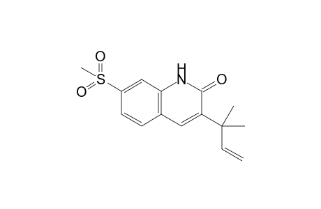 3-(2-Methylbut-3-en-2-yl)-7-(methylsulfonyl)quinolin-2(1H)-one