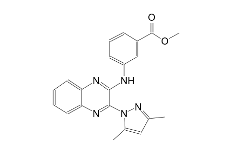 methyl 3-{[3-(3,5-dimethyl-1H-pyrazol-1-yl)-2-quinoxalinyl]amino}benzoate