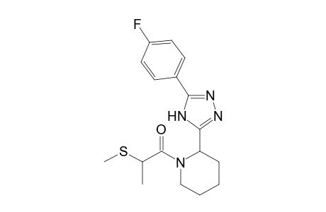 1-(2-(5-(4-fluorophenyl)-4H-1,2,4-triazol-3-yl)piperidin-1-yl)-2-(methylthio)propan-1-one