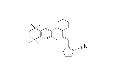 2-[[2-(5,6,7,8-tetrahydro-3,5,5,8,8-pentamethyl-2-napthalenyl)-1-cyclohexenyl]-1-ethenyl]-1-cyclopentanynitrile