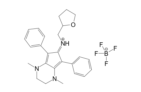 N-(1,4-Dimethyl-5,7-diphenyl-1,2,3,4-tetrahydro-6H-cyclopenta[b]pyrazin-6-ylidene)-1-(tetrahydrofuran-2-yl)methanaminium tetrafluoroborate