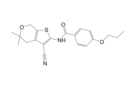 N-(3-cyano-5,5-dimethyl-4,7-dihydro-5H-thieno[2,3-c]pyran-2-yl)-4-propoxybenzamide