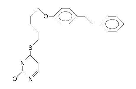 4-(E)-(Stilbenyloxy-pentylthio)-2(1H)-pyrimidinone