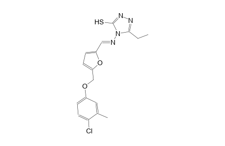 4-[((E)-{5-[(4-chloro-3-methylphenoxy)methyl]-2-furyl}methylidene)amino]-5-ethyl-4H-1,2,4-triazole-3-thiol