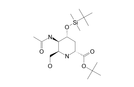 TERT.-BUTYL-(2S,4S,5S,6S)-5-ACETAMIDO-4-[(TERT.-BUTYL)-DIMETHYLSILYLOXY]-6-(HYDROXYMETHYL)-PIPERIDINE-2-CARBOXYLATE