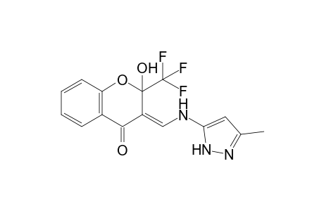 2-Hydroxy-3-{[(3-methyl-1H-pyrazol-5-yl)amino]methylene}-2-(trifluoromethyl)chroman-4-one