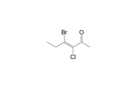 4-Bromo-3-chlorohex-3-en-2-one