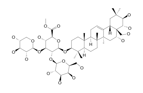 BARRINGTOSIDE-A;BARRIGTOGENOL-C-3-O-BETA-D-XYLOPYRANOSYL-(1->3)-[BETA-D-GALACTOPYRANOSYL-(1->2)]-BETA-D-GLUCURONOPYRANOSIDE-METHYLESTER