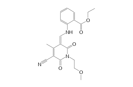 benzoic acid, 2-[[(Z)-(5-cyano-1,6-dihydro-1-(2-methoxyethyl)-4-methyl-2,6-dioxo-3(2H)-pyridinylidene)methyl]amino]-, ethyl ester