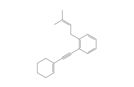 1-((Cyclohex-1-en-yl)ethynyl)-2-(3-methylbut-2-enyl)benzene