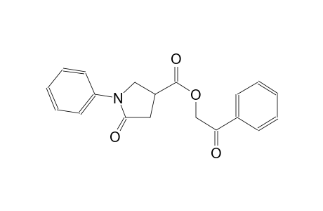 2-oxo-2-phenylethyl 5-oxo-1-phenyl-3-pyrrolidinecarboxylate