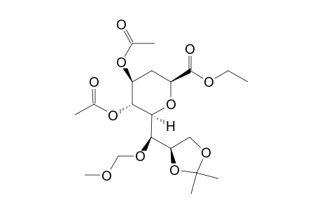 Ethyl 2,6-anhydro-4,5-O-diacetyl-3-deoxy-8,9-O-isopropylidene-7-O-(methoxymethyl)-D-erythro-L-gluco-nononate