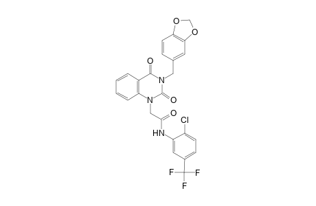 2-[3-(1,3-benzodioxol-5-ylmethyl)-2,4-bis(oxidanylidene)quinazolin-1-yl]-N-[2-chloranyl-5-(trifluoromethyl)phenyl]ethanamide