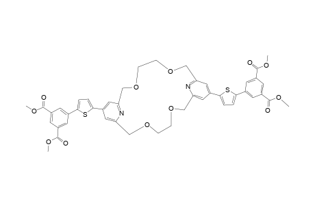 DIMETHYL-5-[5-(21-[5-[3,5-DI-(METHOXYCARBONYL)-PHENYL]-2-THIENYL]-3,6,14,17-TETRAOXA-23,24-DIAZATRICYCLO-[17.3.1.1(8,12)]-TETRACOSA-1(23),8(24),9