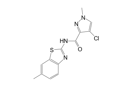 4-chloro-1-methyl-N-(6-methyl-1,3-benzothiazol-2-yl)-1H-pyrazole-3-carboxamide