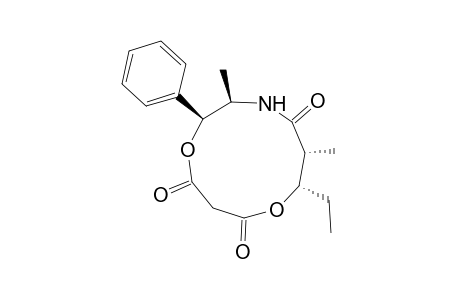 (2R,3S,9S,10R)-9-Ethyl-2,10-dimethyl-3-phenyl-1-aza-4,8-dioxacycloundeca-5,7,11-trione