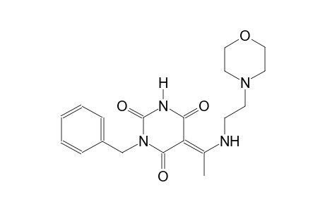 (5E)-1-benzyl-5-(1-{[2-(4-morpholinyl)ethyl]amino}ethylidene)-2,4,6(1H,3H,5H)-pyrimidinetrione