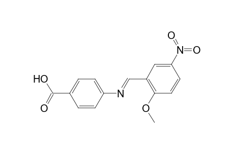 4-{[(2-methoxy-5-nitrophenyl)methylidene]amino}benzoic acid