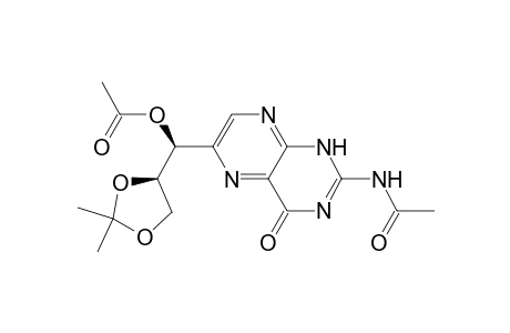 Acetamide, N-[6-[(acetyloxy)(2,2-dimethyl-1,3-dioxolan-4-yl)methyl]-1,4-dihydro-4-oxo-2-pteridinyl]-, [R-(R*,S*)]-