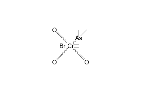 Mer-bromotricarbonyl(methylcarbyne)(trimethylarsine)chromium