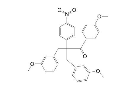 1-Propanone, 3-(3-methoxyphenyl)-1-(4-methoxyphenyl)-2-[(3-methoxyphenyl)methyl]-2-(4-nitrophenyl)-