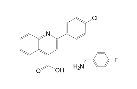 2-(4-chlorophenyl)-4-quinolinecarboxylic acid compound with (4-fluorophenyl)methanamine (1:1)