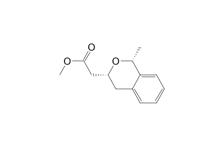 1H-2-Benzopyran-3-acetic acid, 3,4-dihydro-1-methyl-, methyl ester, cis-(.+-.)-