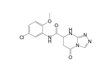 5-Oxo-N-(5-chloro-2-methoxyphenyl)-5,6,7,8-tetrahydro-[1,2,4]triazolo[4,3-a]pyrimidine-7-carboxamide
