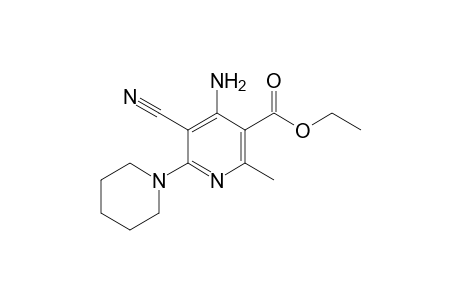 4-Amino-5-cyano-2-methyl-6-piperdinylnicotinic acid ethyl ester