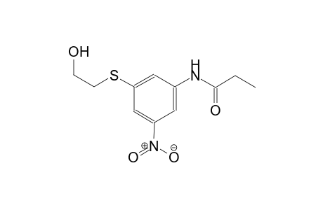 N-{3-[(2-hydroxyethyl)sulfanyl]-5-nitrophenyl}propanamide