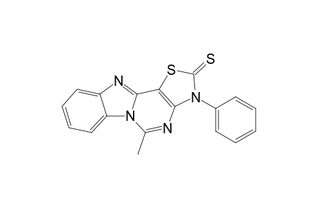 5-Methyl-3-phenyl[1,3]thiazolo[4',5':4,5]pyrimido[1,6-a]benzimidazole-2(3H)-thione