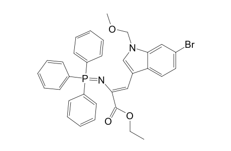 Ethyl 3-(6-bromo-N-methoxymethyl-3-indolyl)-2-[N-(triphenylphosphinidene)imino]propenoate