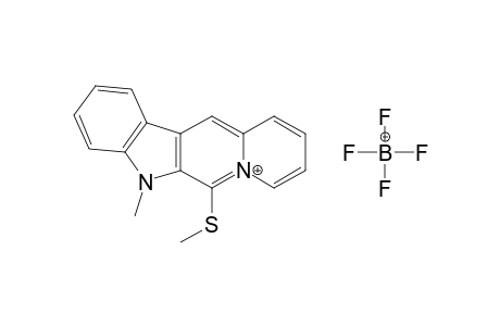 5-Methyl-6-methylsulfanyl-5H-indolo[3,2-b]quinolizin-7-ylium tetrafluoroborate