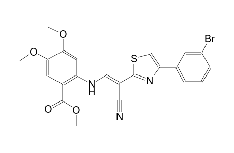 methyl 2-({(E)-2-[4-(3-bromophenyl)-1,3-thiazol-2-yl]-2-cyanoethenyl}amino)-4,5-dimethoxybenzoate