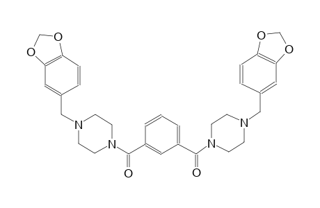 1-(1,3-benzodioxol-5-ylmethyl)-4-(3-{[4-(1,3-benzodioxol-5-ylmethyl)-1-piperazinyl]carbonyl}benzoyl)piperazine
