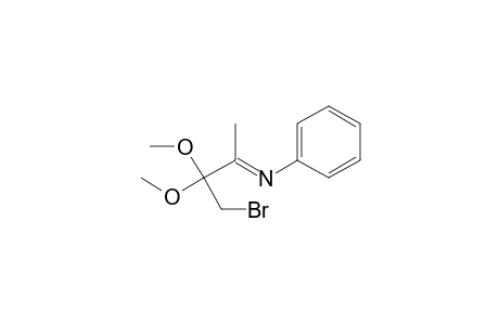 N-(4-Bromo-3,3-dimethoxy-2-butylidene)phenylamine