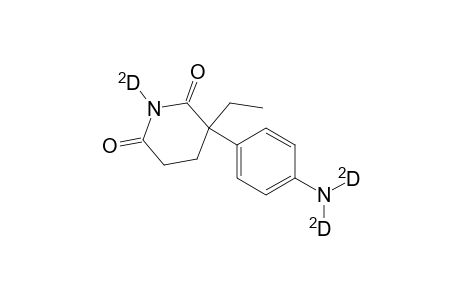 N-Deutero-3-ethyl-3-p-dideuteroaminophenyl-2,6-dioxopiperidine