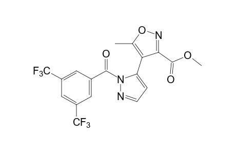 4-{1-[3,5-bis(trifluoromethyl)benzoyl]pyrazol-5-yl}-5-methyl-3-isoxazolecarboxylic acid, methyl ester