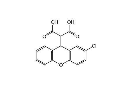 2-chloroxanthene-9-malonic acid