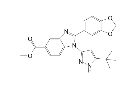Methyl 2-(benzo[d][1,3]dioxol-5-yl)-1-(5-tert-butyl-1Hpyrazol-3-yl)-1H-benzo[d]imidazole-5-carboxylate