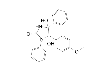 4,5-Dihydroxy-1,4-diphenyl-5-(p-methoxyphenyl)imidazolidin-2-one