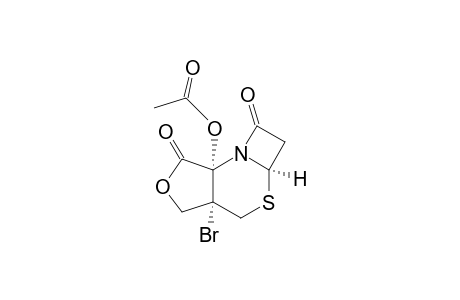 3H,7H-Azeto[2,1-b]furo[3,4-d][1,3]thiazine-1,7(4H)-dione, 8a-(acetyloxy)-3a-bromotetrahydro-, (3a.alpha.,5a.alpha.,8a.alpha.)-