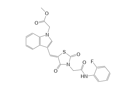 methyl [3-((Z)-{3-[2-(2-fluoroanilino)-2-oxoethyl]-2,4-dioxo-1,3-thiazolidin-5-ylidene}methyl)-1H-indol-1-yl]acetate