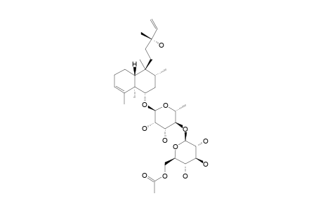 (6-S,13-S)-6-O-[6-O-ACETYL-BETA-D-GLUCOPYRANOSYL-(1->4)-ALPHA-L-RHAMNOPYRANOSYL]-CLERODA-3,14-DIENE-13-OL